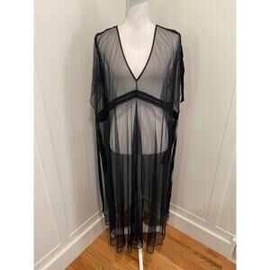 Malia Mills Annette Black Tulle Cover-Up